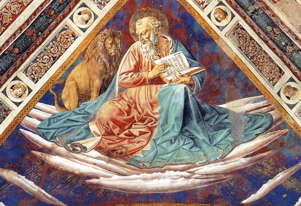 Saint Mark, detail of the four evangelist dans immagini sacre st-mark-detail-of-the-four-evangelists-1465