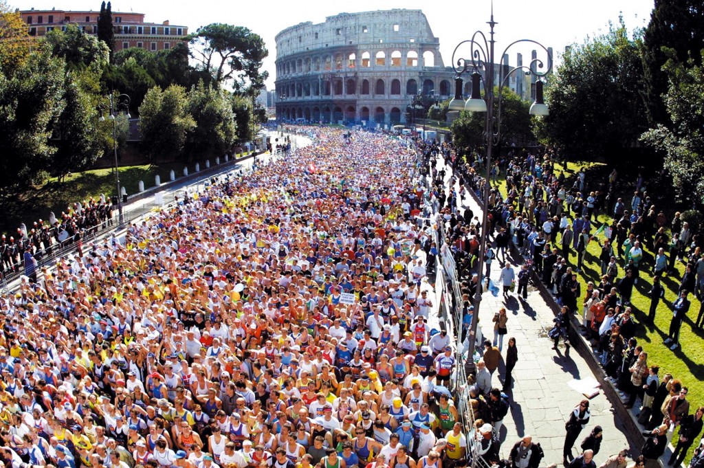 Rome's marathon.  No city planner would put these things in this arrangement, ever!  But history did.