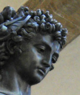 Detail of Perseus's face.