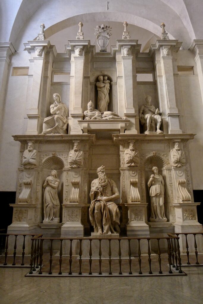 Michelangelo's tomb monument for Pope Julius II.